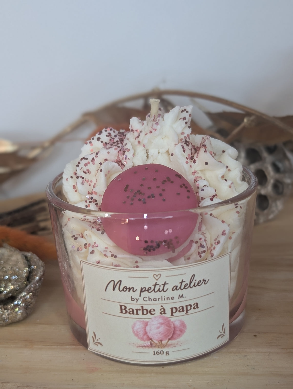 Bougie barbe à papa