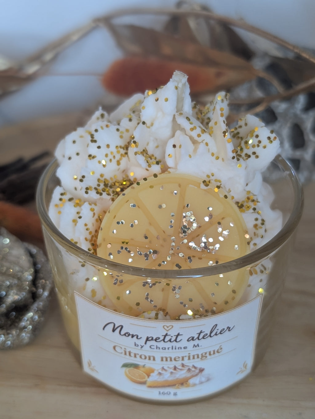 Bougie citron merringué